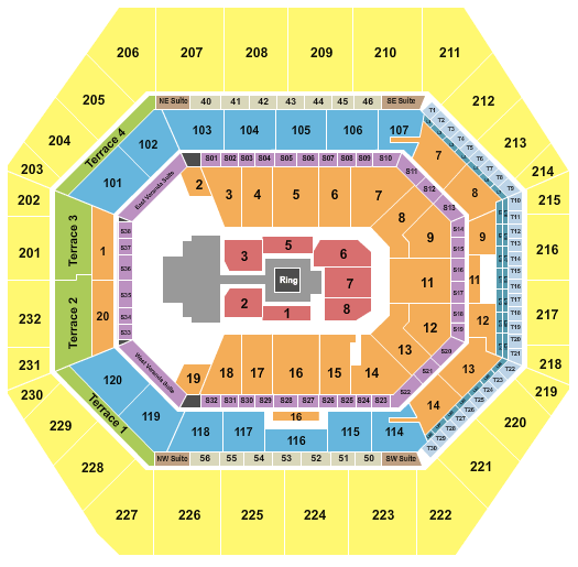Gainbridge Fieldhouse WWE Seating Chart